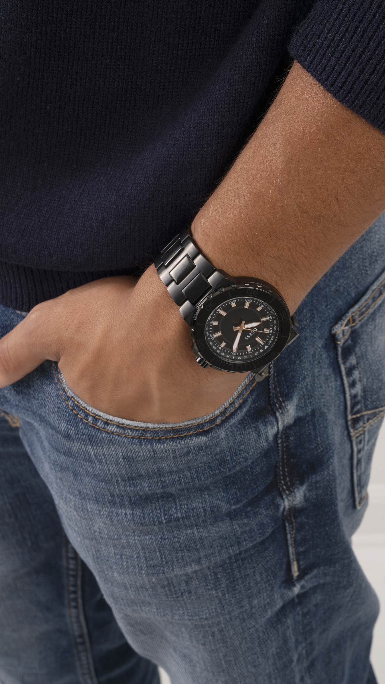 Guess Analog Black Dial Men Watch GW0426G3