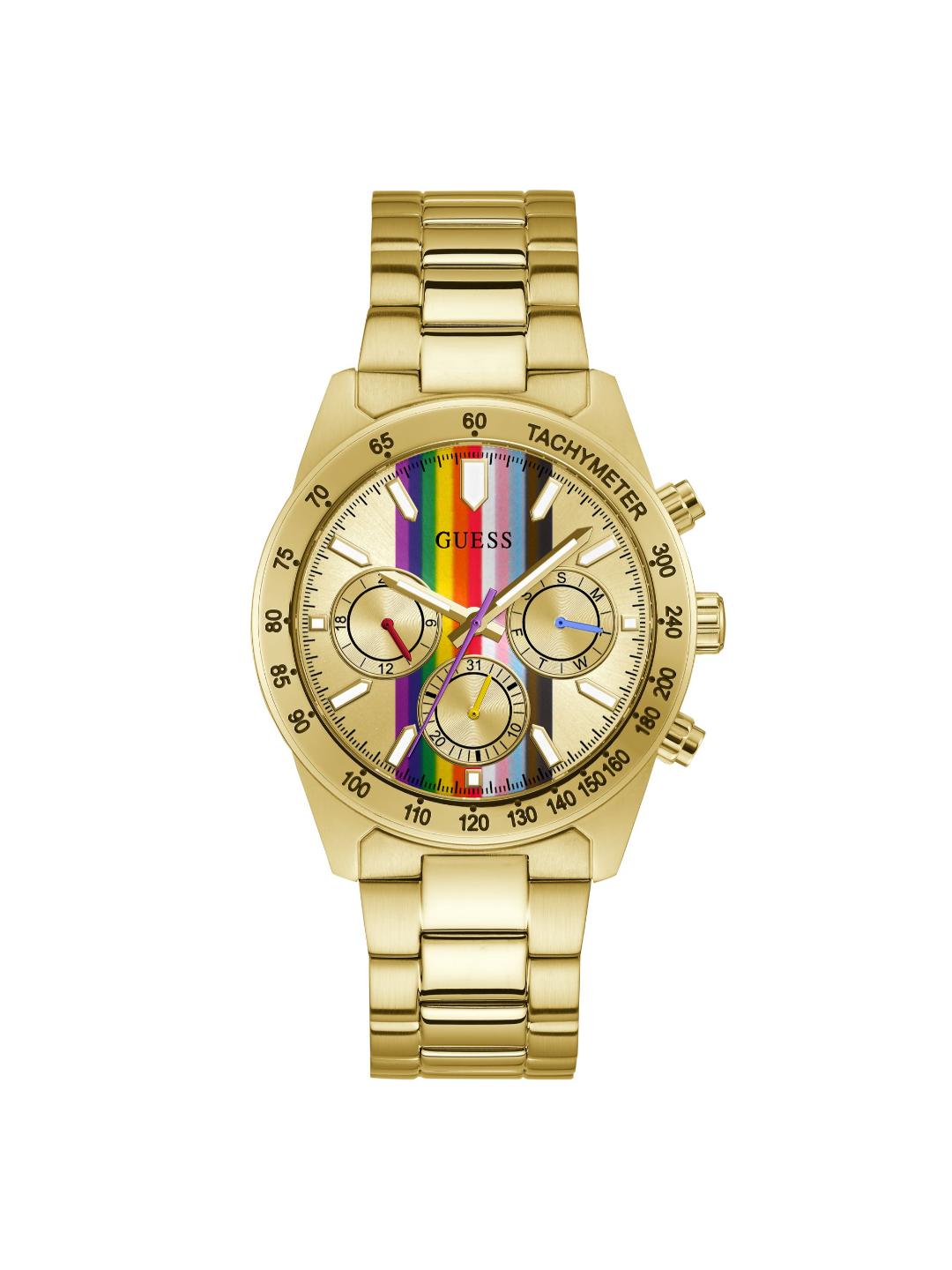 Guess GS Altitude 42 mm Gold Dial Men Analog Watch GW0434G1