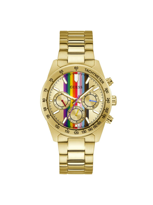 Guess GS Altitude 42 mm Gold Dial Men Analog Watch- GW0434G1