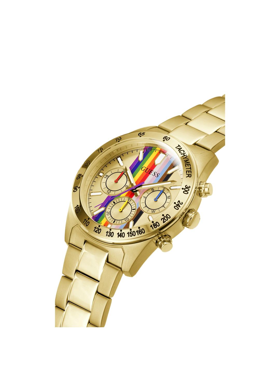 Guess GS Altitude 42 mm Gold Dial Men Analog Watch GW0434G1