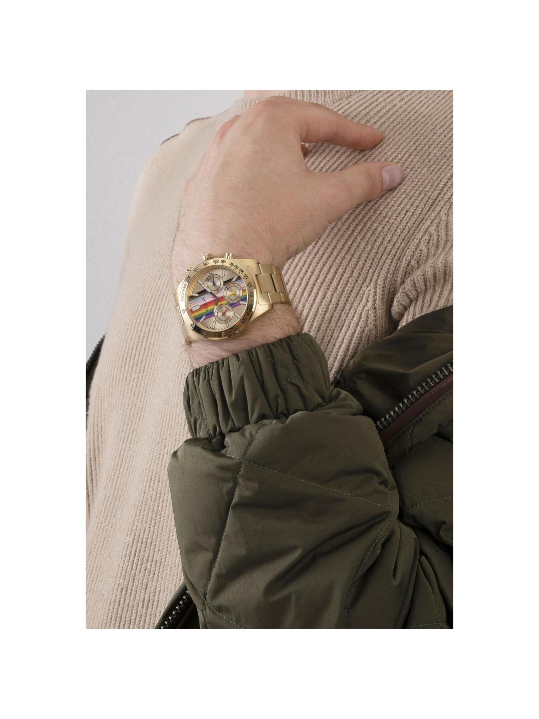 Guess GS Altitude 42 mm Gold Dial Men Analog Watch GW0434G1