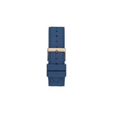Guess Ladies Blue 39 mm Rose Gold Dial Multi function Watch GW0439L4