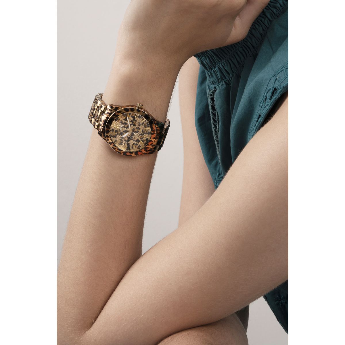 Guess Animal Print Dial Women Analog Watch GW0450L1
