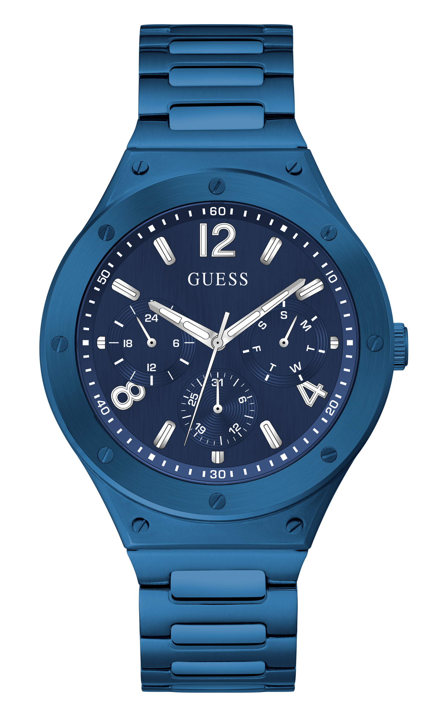 Guess Mens Blue Multi-function Watch - GW0454G4