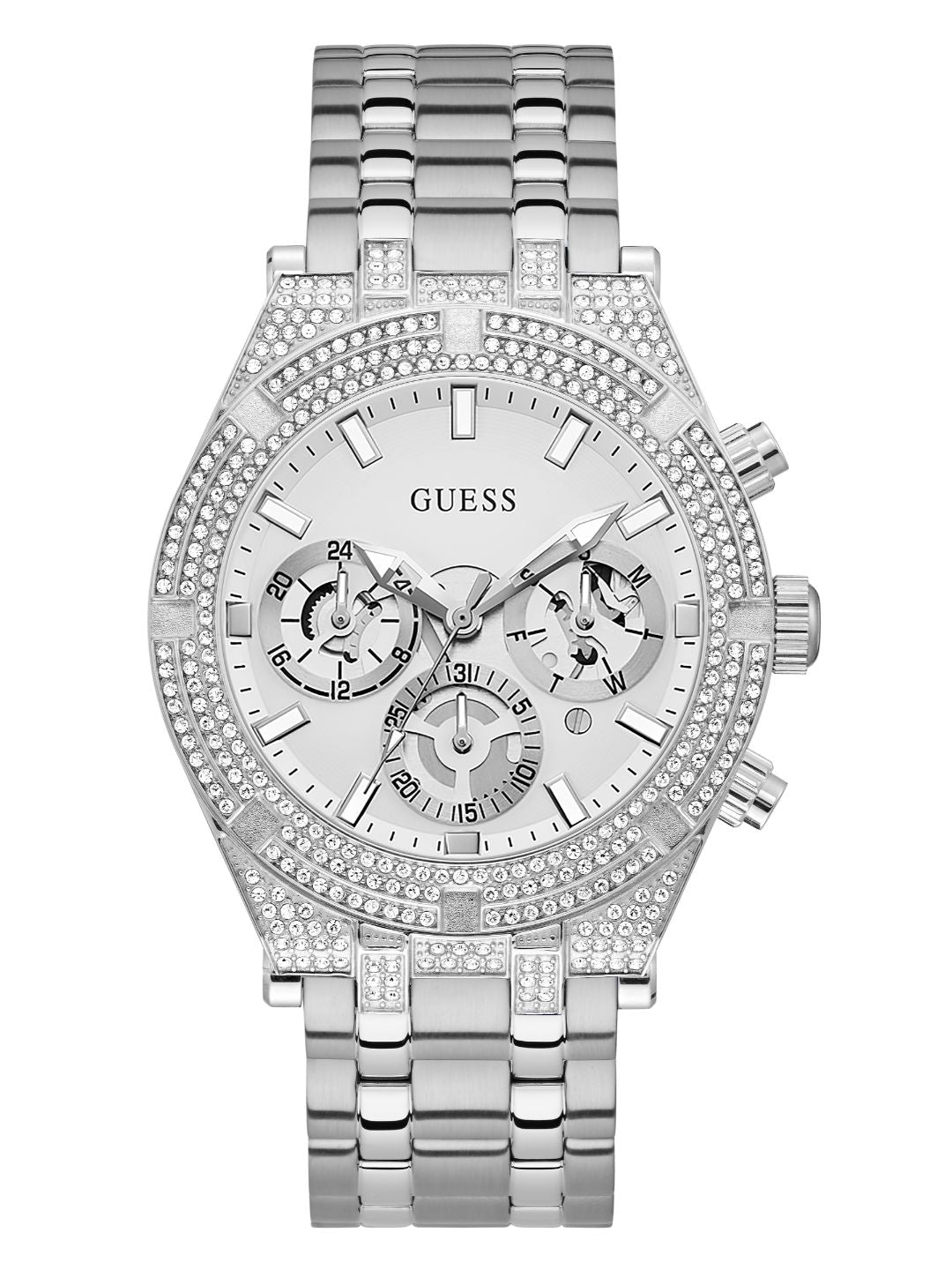 Guess 44 mm Mens Sport Silver Watch GW0455G1