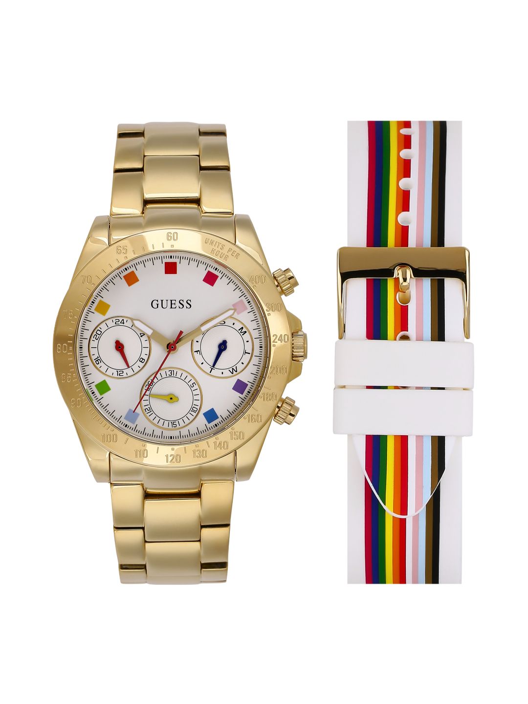 Guess Multi-function Analog White Dial Women Watch - GW0457L1