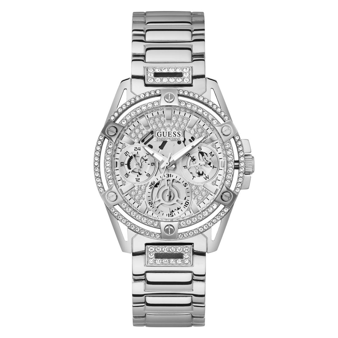 Guess Trend 40 mm Size Silver Dial Women Chronograph Watch GW0464L1
