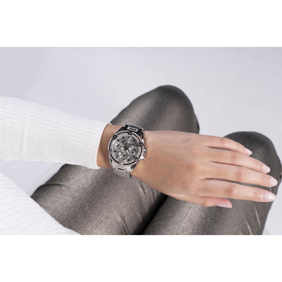 Guess Trend 40 mm Size Silver Dial Women Chronograph Watch GW0464L1