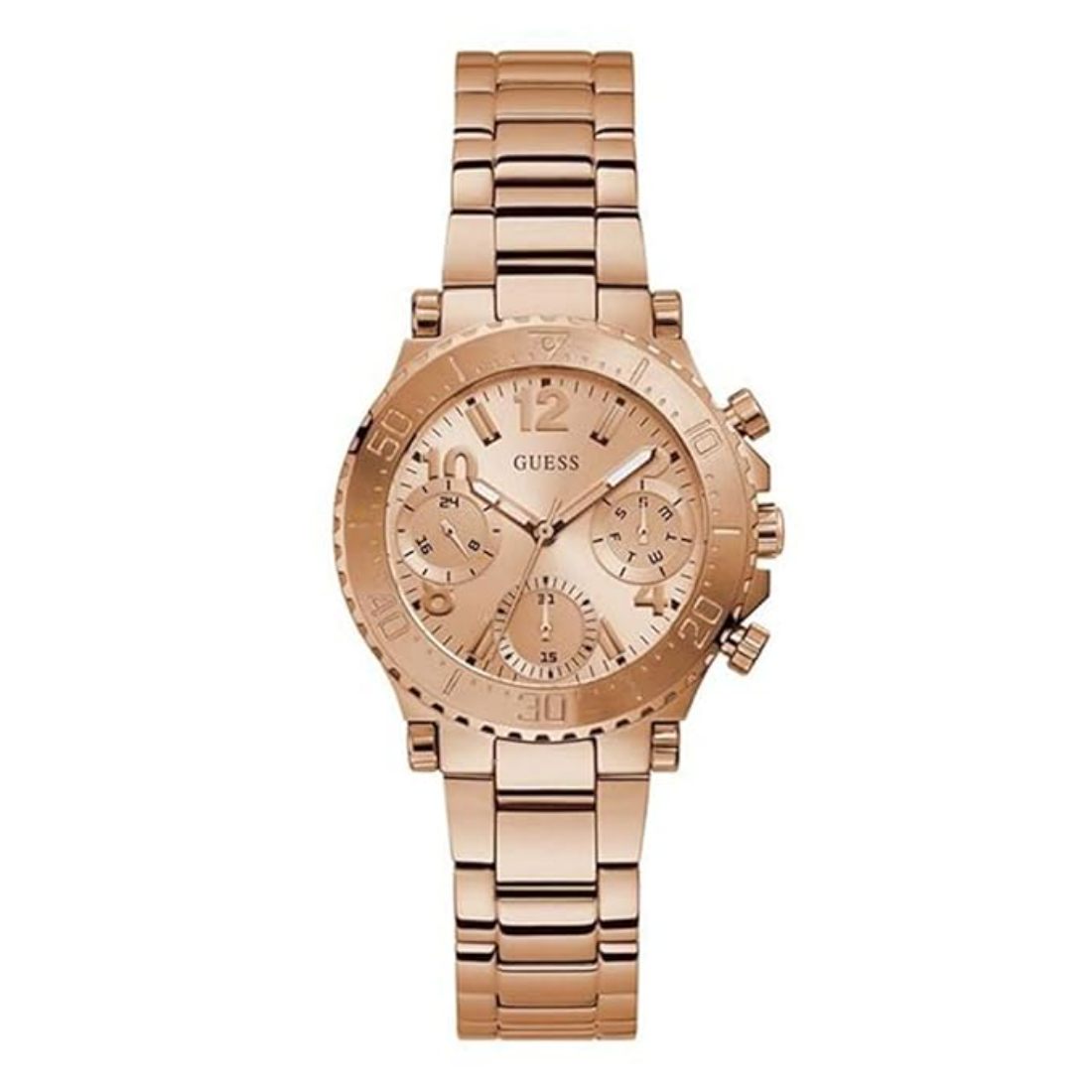 Guess Cosmic Collection Analog Rose Gold Dial Women's Watch GW0465L2