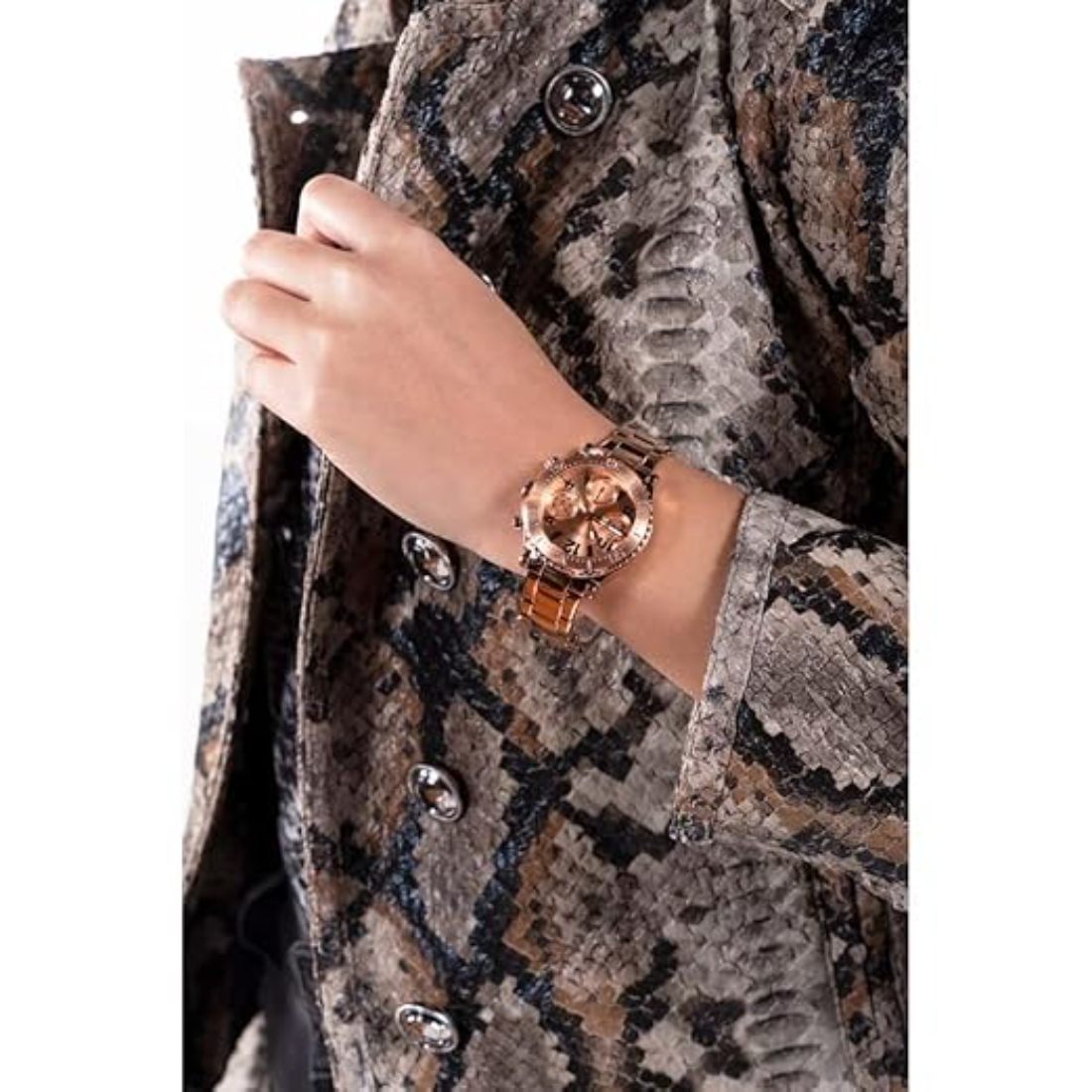 Guess Cosmic Collection Analog Rose Gold Dial Women's Watch GW0465L2