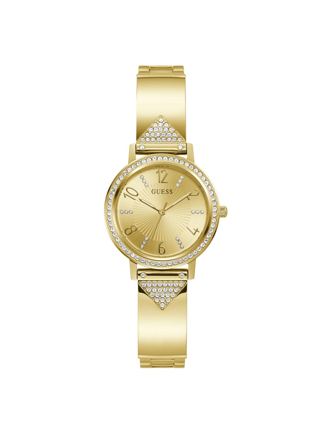 Guess Bejeweled Women 32 mm Champagne Dial Analog Watch GW0474L2M