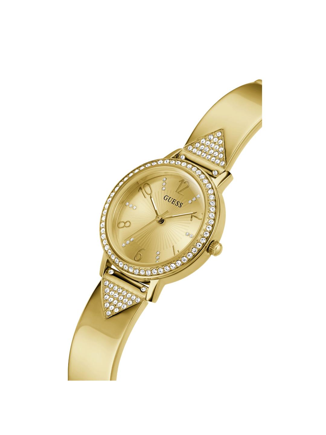 Guess Bejeweled Women 32 mm Champagne Dial Analog Watch GW0474L2M