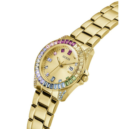 Guess Opaline 34 mm Size Gold Dial Women Analog Watch - GW0475L3