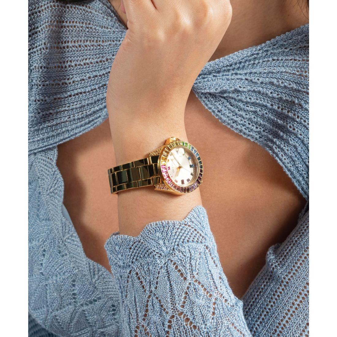 Guess Opaline 34 mm Size Gold Dial Women Analog Watch GW0475L3