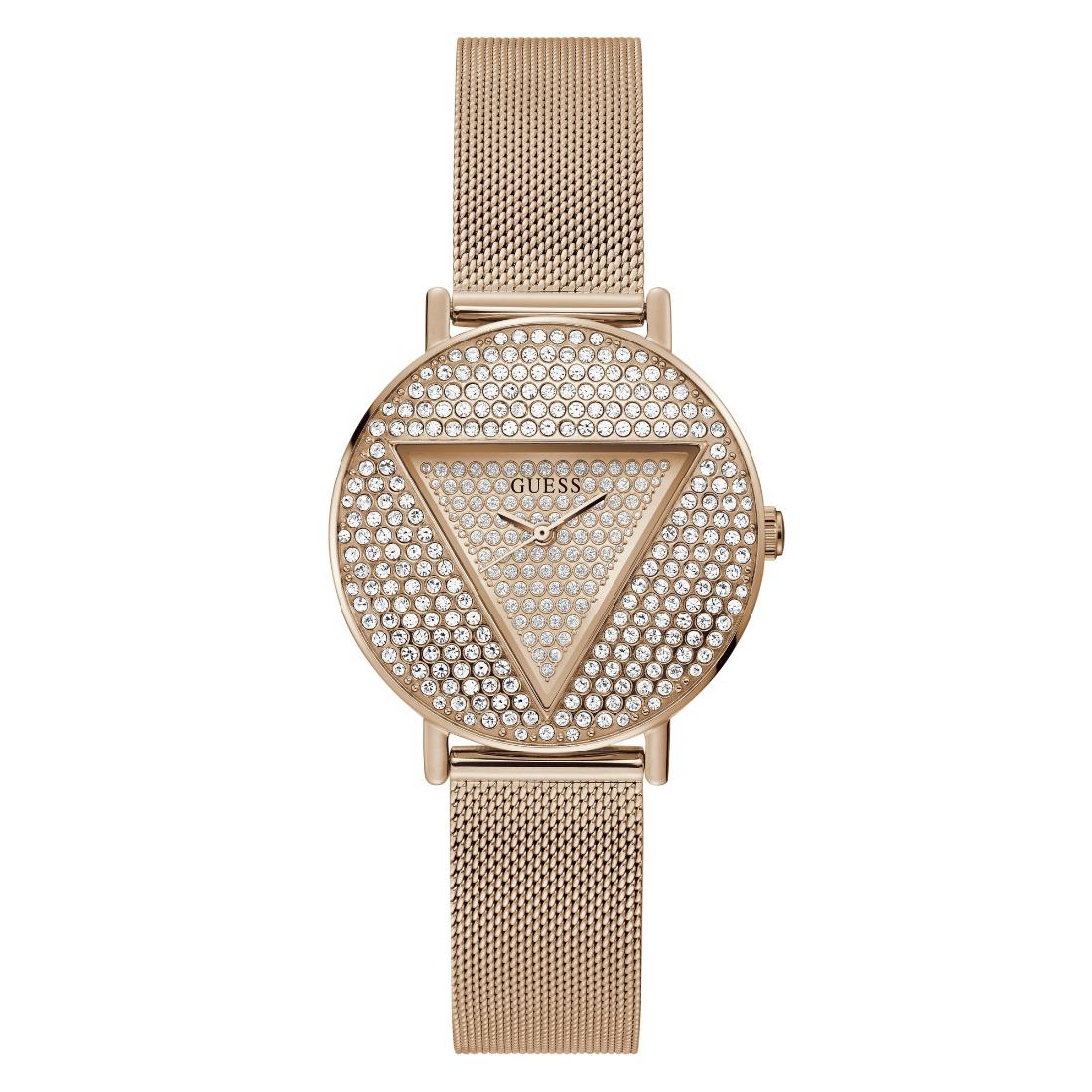 Guess Iconic 36 mm Size Rose Gold Dial Women Analog Watch GW0477L3