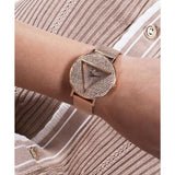Guess Iconic 36 mm Size Rose Gold Dial Women Analog Watch GW0477L3