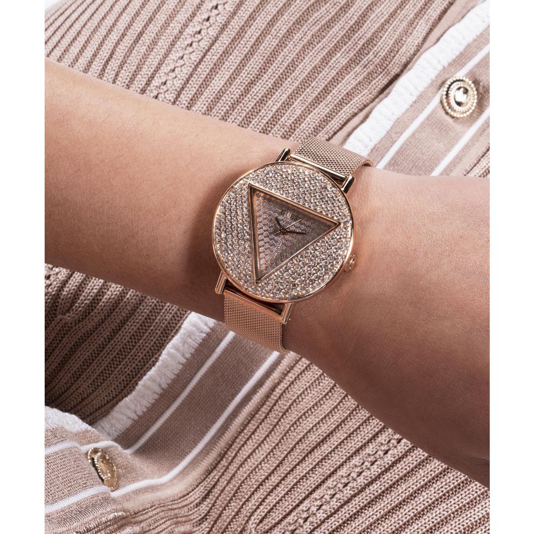 Guess Iconic 36 mm Size Rose Gold Dial Women Analog Watch GW0477L3
