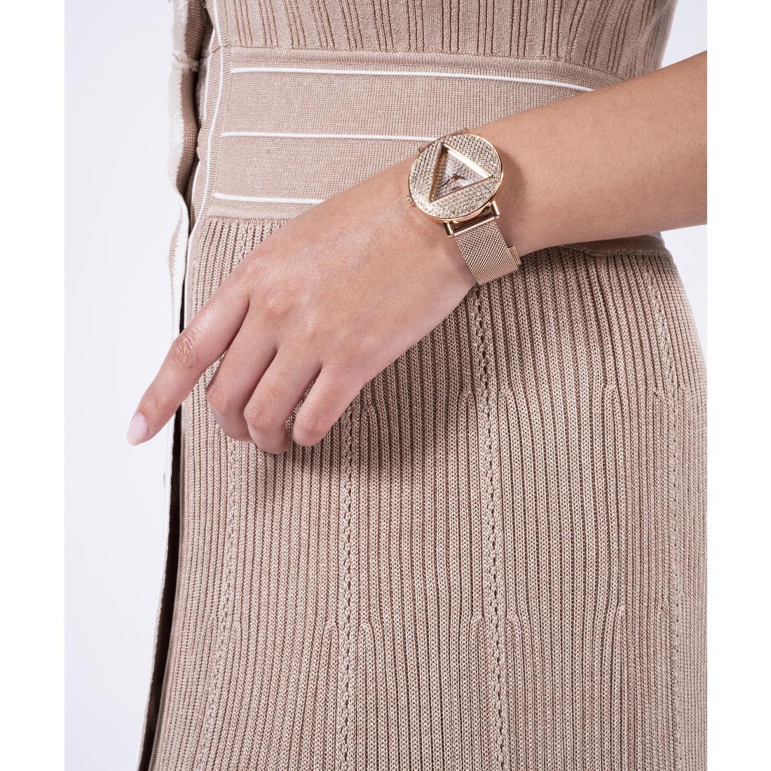 Guess Iconic 36 mm Size Rose Gold Dial Women Analog Watch GW0477L3