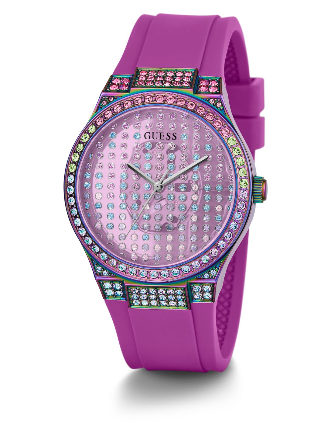 Guess Radiance Pink Dial Ladies Trend Watch - GW0482L2