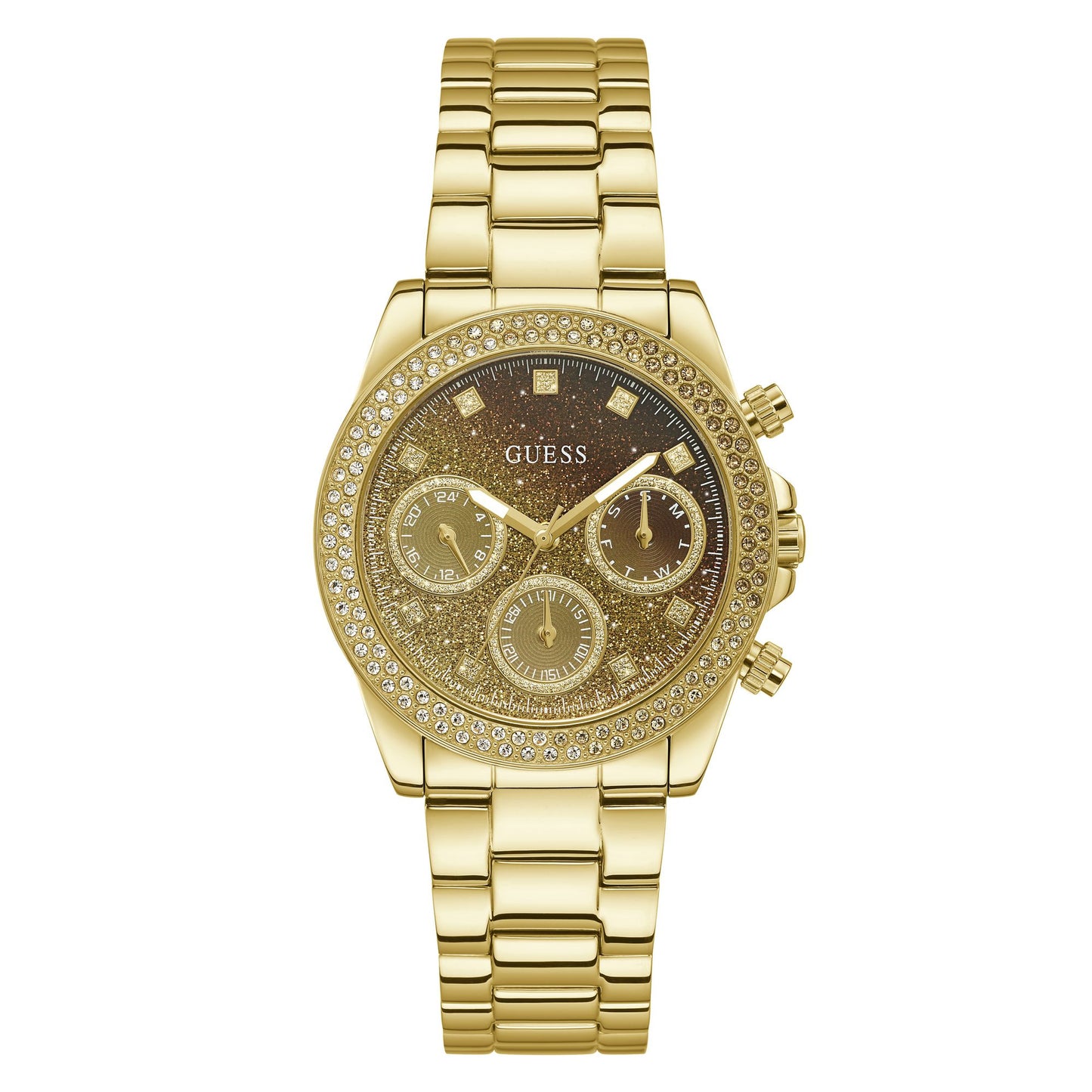 Guess Champagne Dial Analog Women Watch - GW0483L2