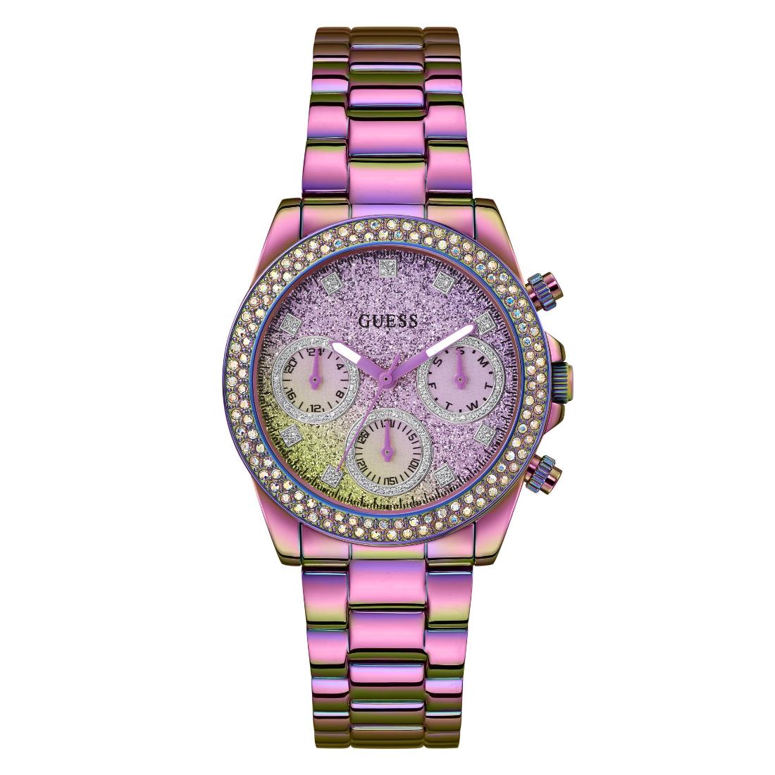 Guess Women 38 mm Size Iridescent Dial Analog Watch GW0483L5