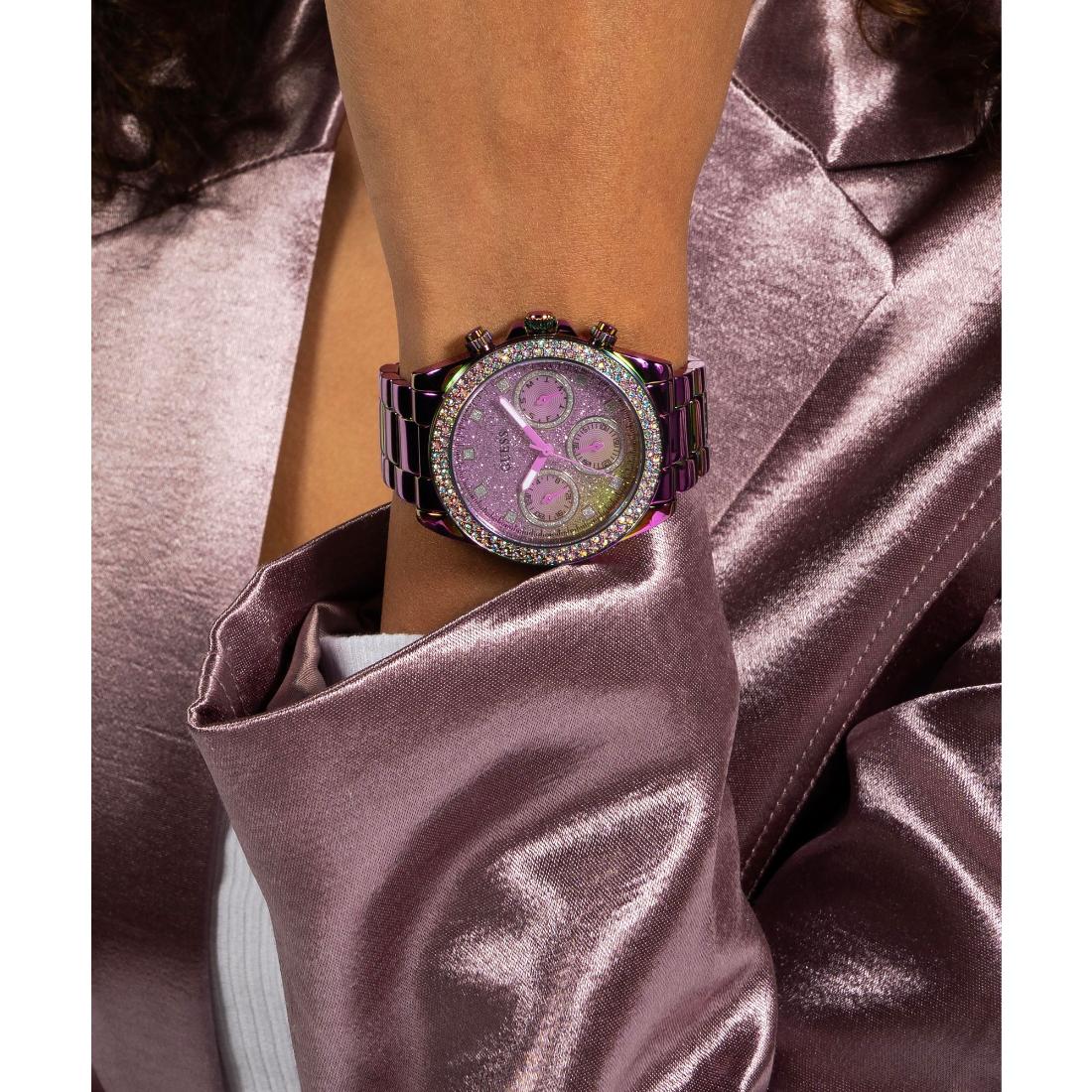 Guess Women 38 mm Size Iridescent Dial Analog Watch GW0483L5