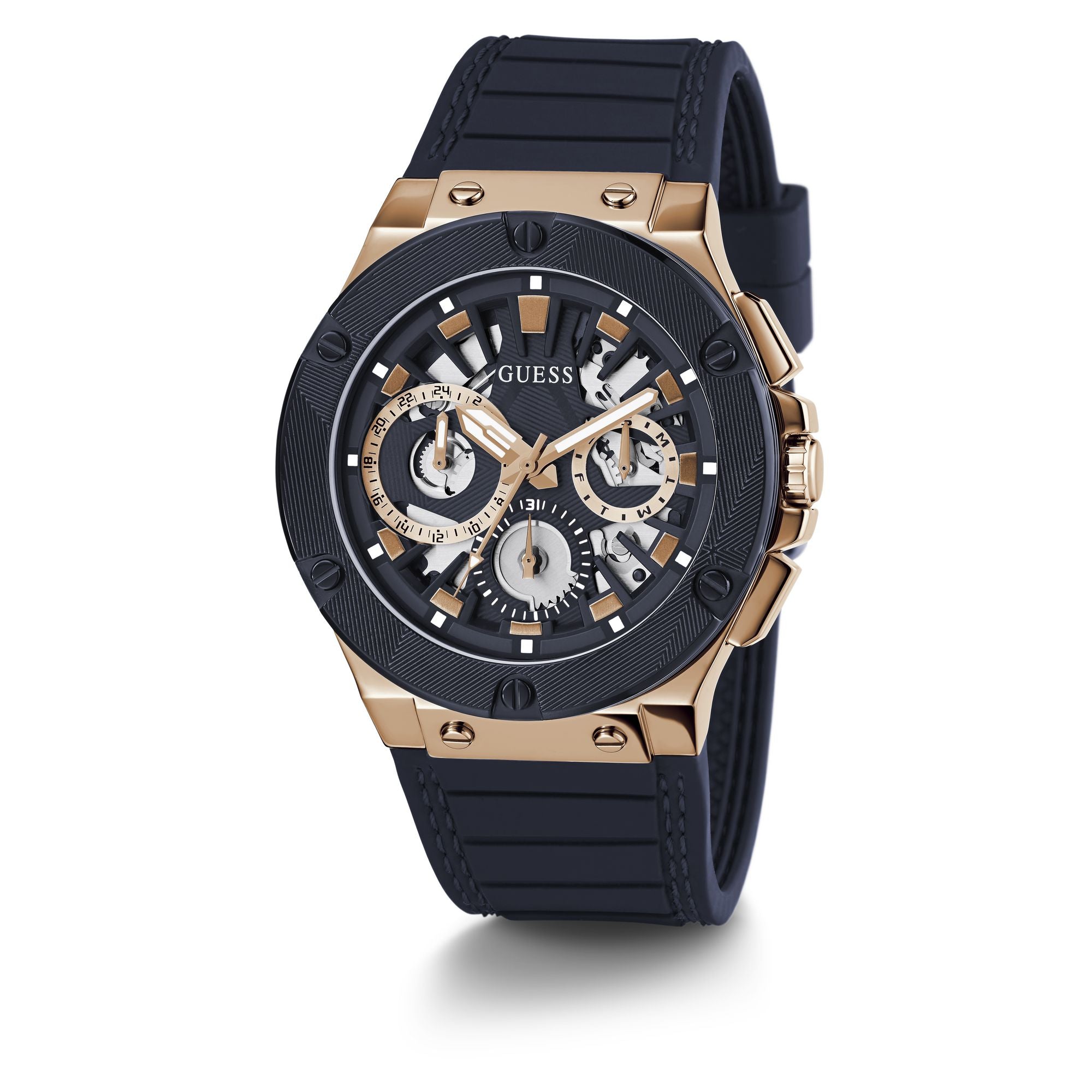 Guess Mens 44 mm Navy Multi-function Watch GW0487G4