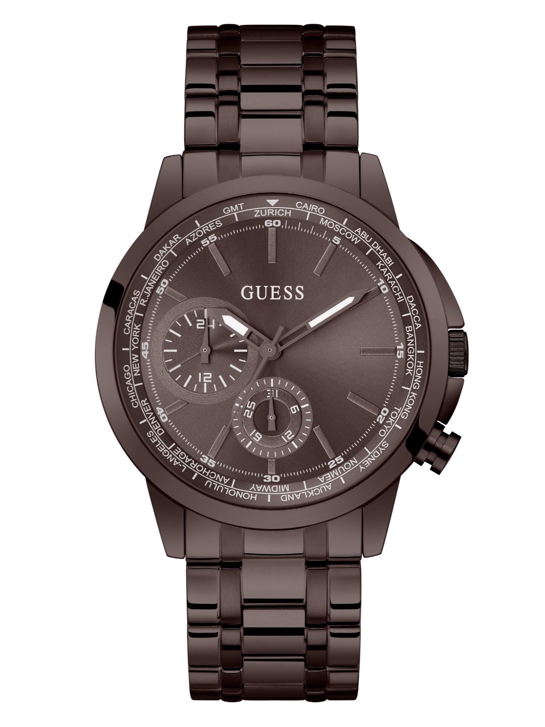 Guess Chocolate Brown Dial Men Watch - GW0490G5