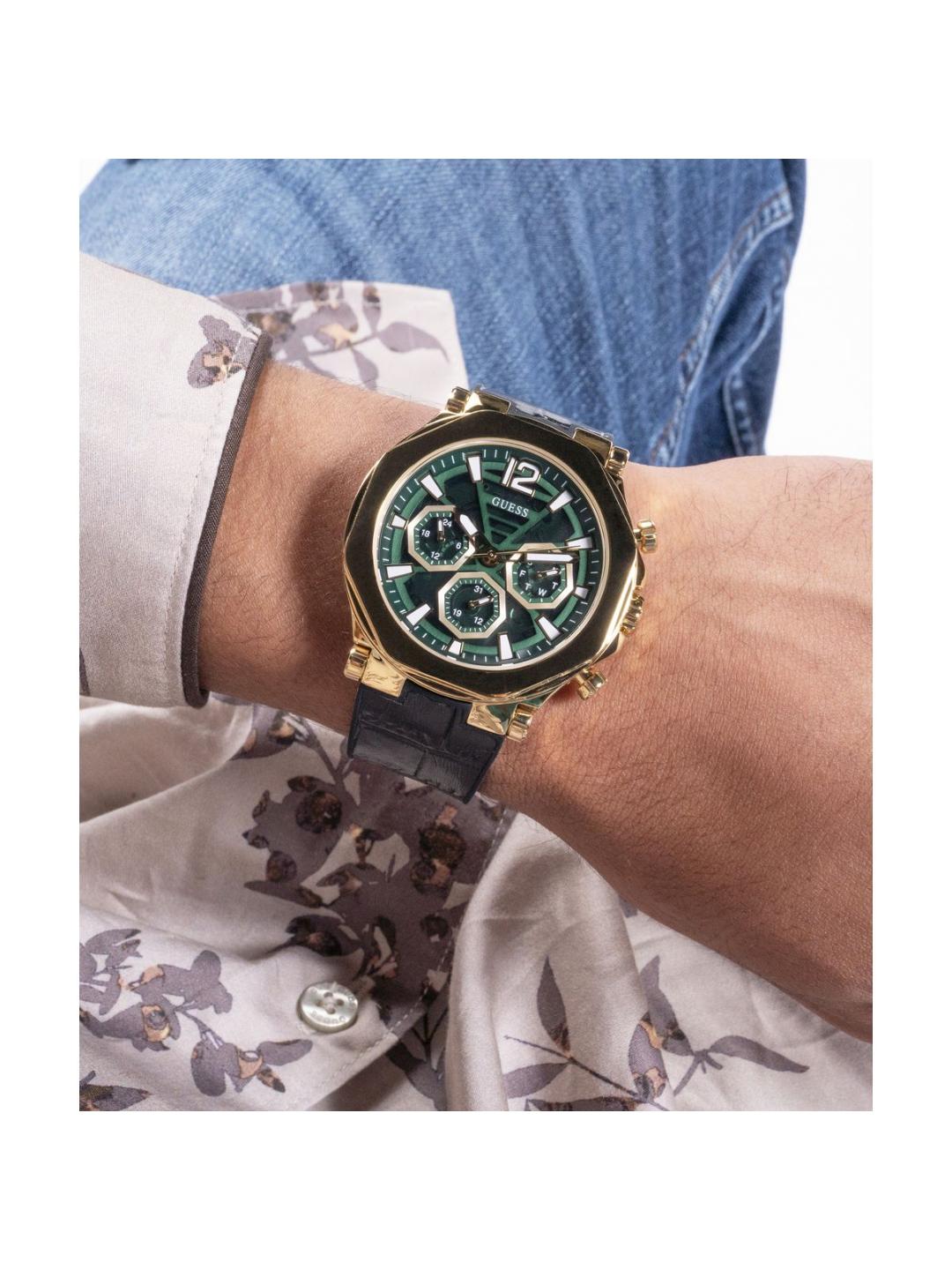 Guess Dress Men 46 mm Green Dial Chrono Watch GW0492G3