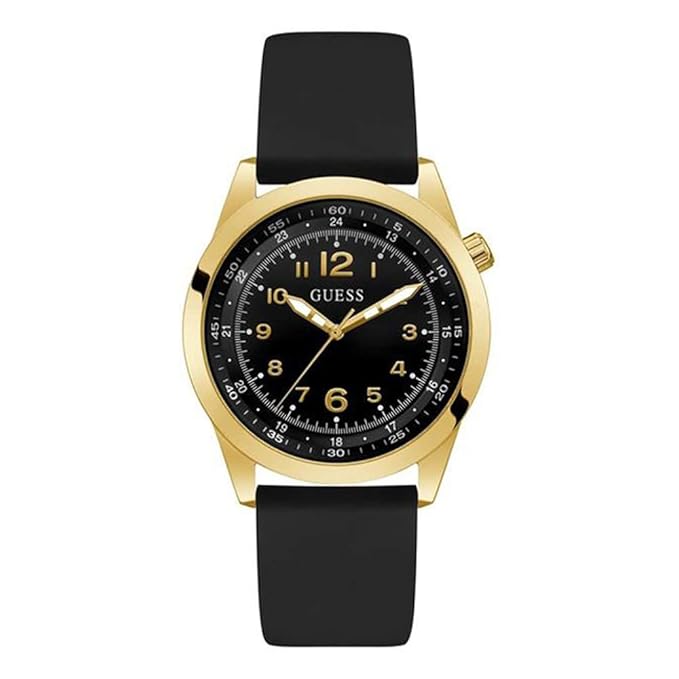 Guess Mens 22 mm Max Black Dial Silicone Analog Watch GW0494G2