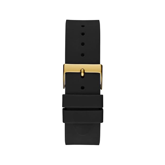 Guess Mens 22 mm Max Black Dial Silicone Analog Watch GW0494G2