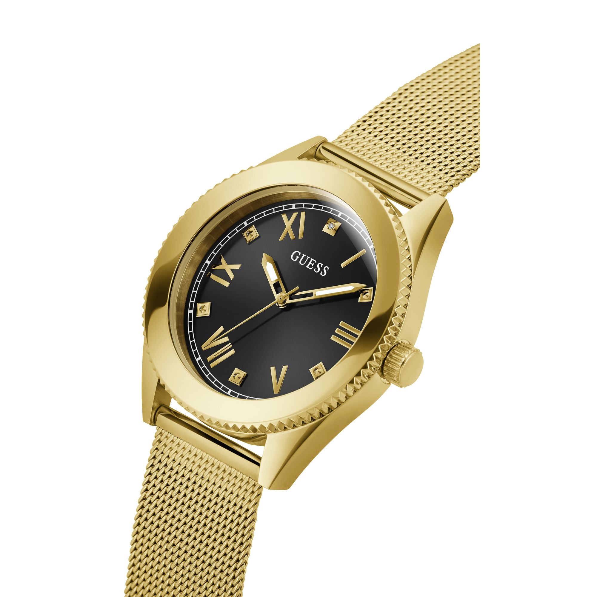 Guess Mens Gold Tone Analog Watch GW0495G2