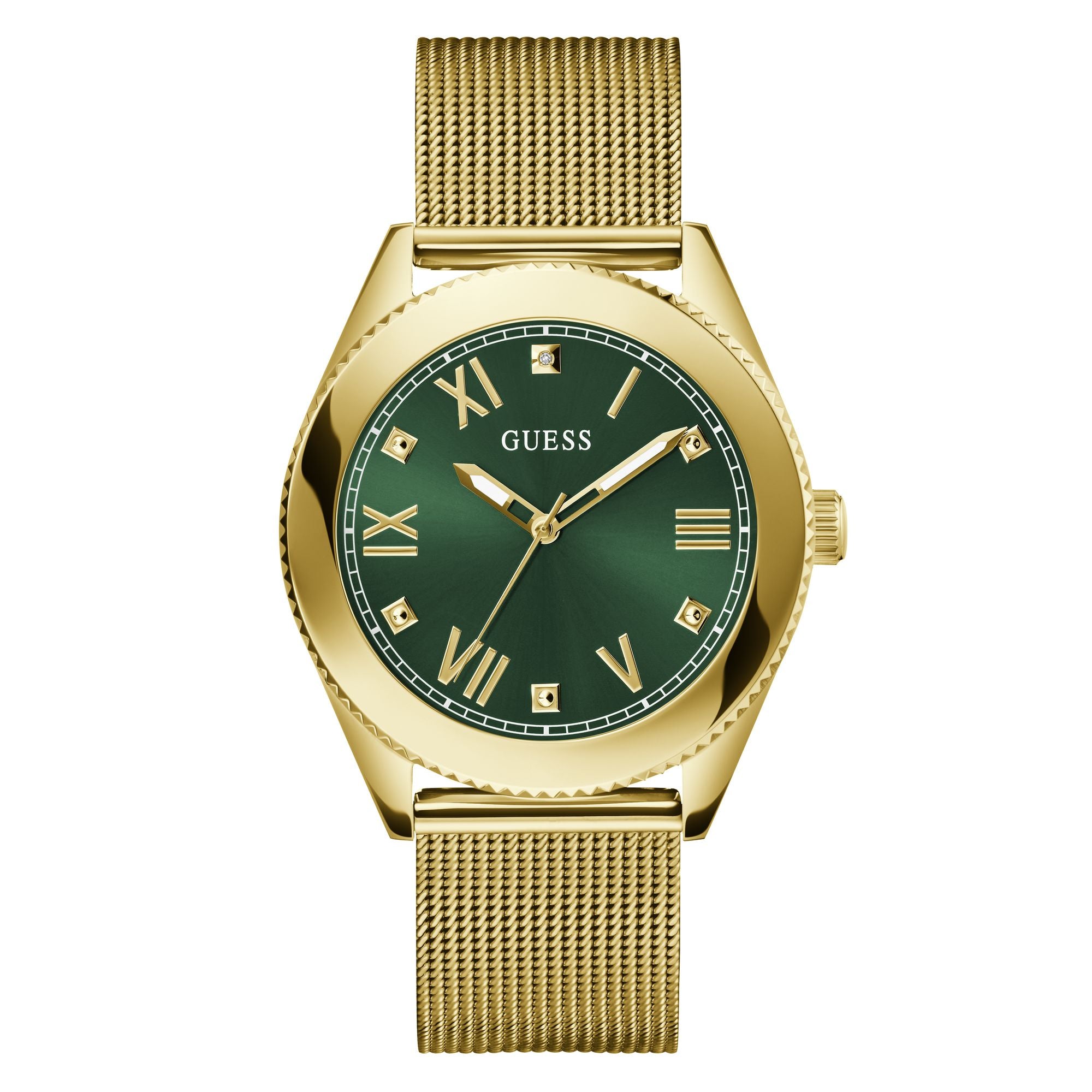 Guess Mens Gold Tone Analog Watch GW0495G4