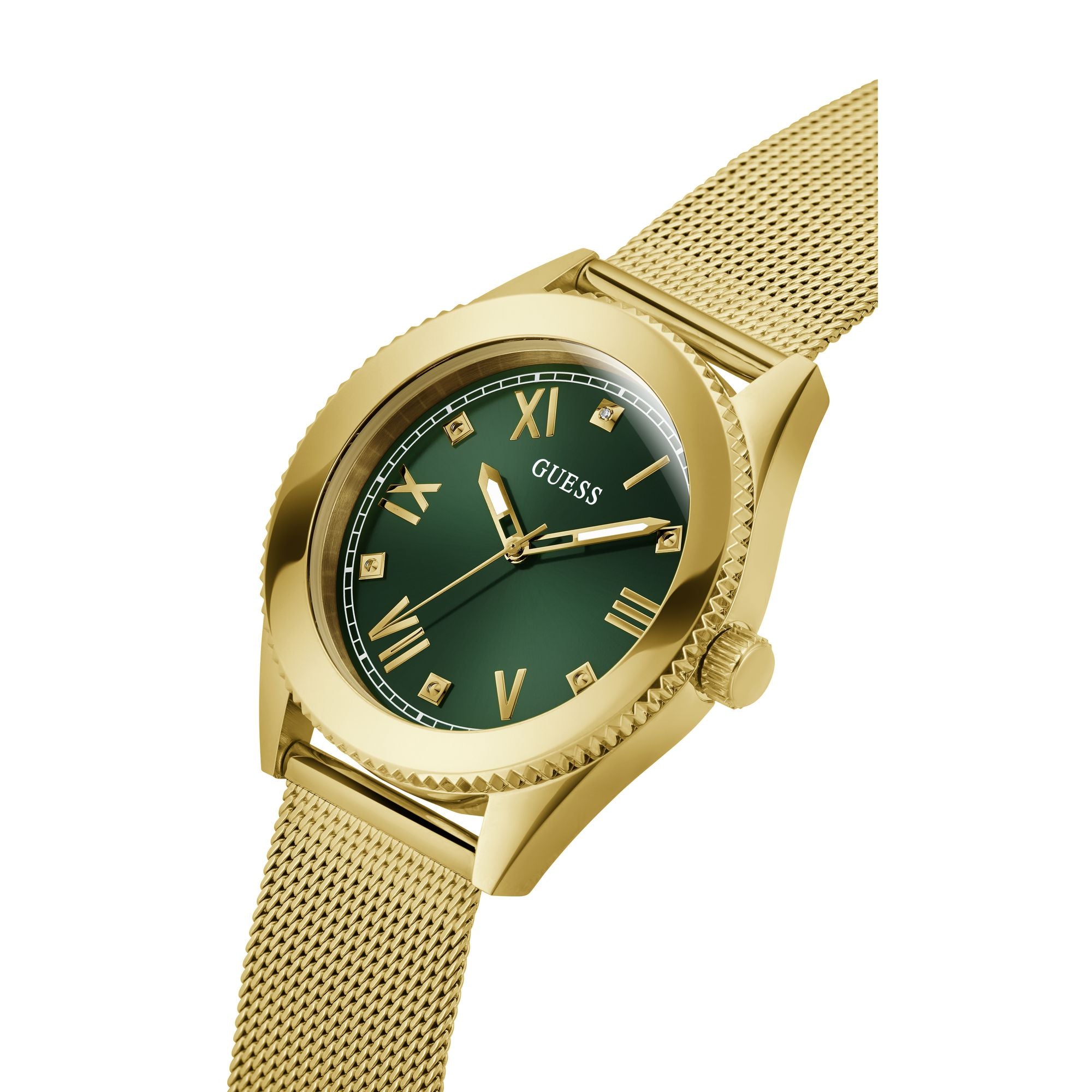 Guess Mens Gold Tone Analog Watch GW0495G4