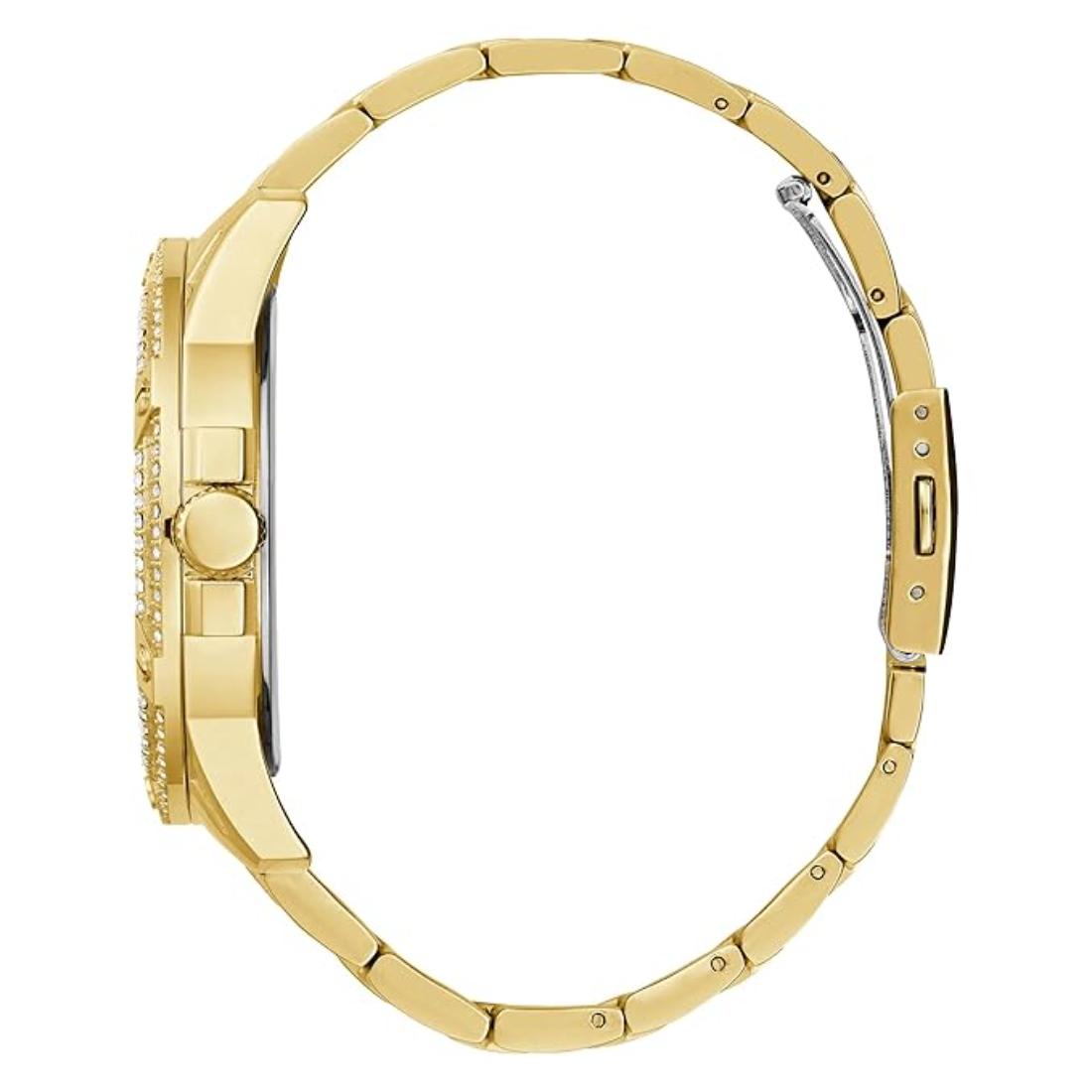 Guess Men 48 mm Gold Dial Multi-Function Analog Watch - GW0497G2