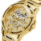 Guess Men 48 mm Gold Dial Multi Function Analog Watch GW0497G2