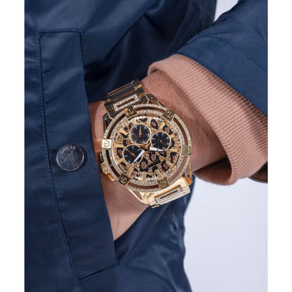 Guess Trend 48 mm Animal Print Dial Men Chronograph Watch- GW0497G4