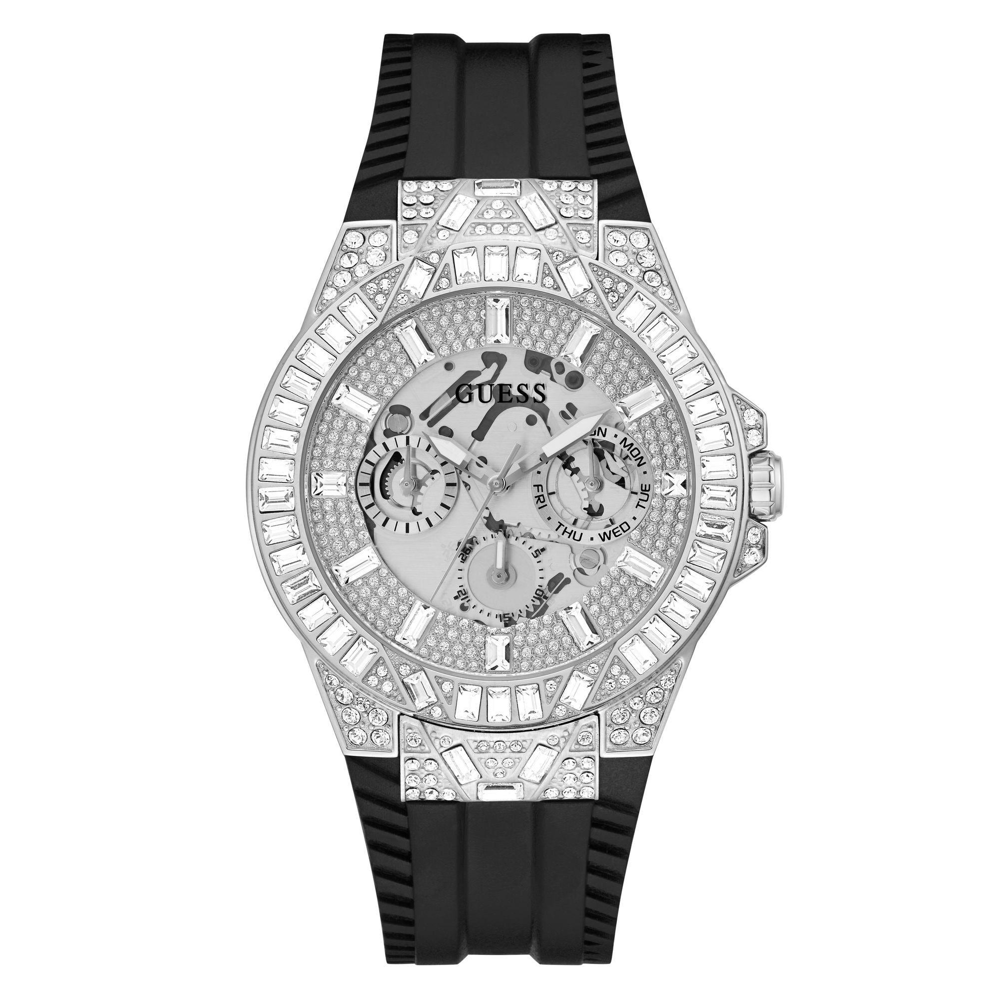 Guess 44 mm Silver Dial Men Analog Watch GW0498G1