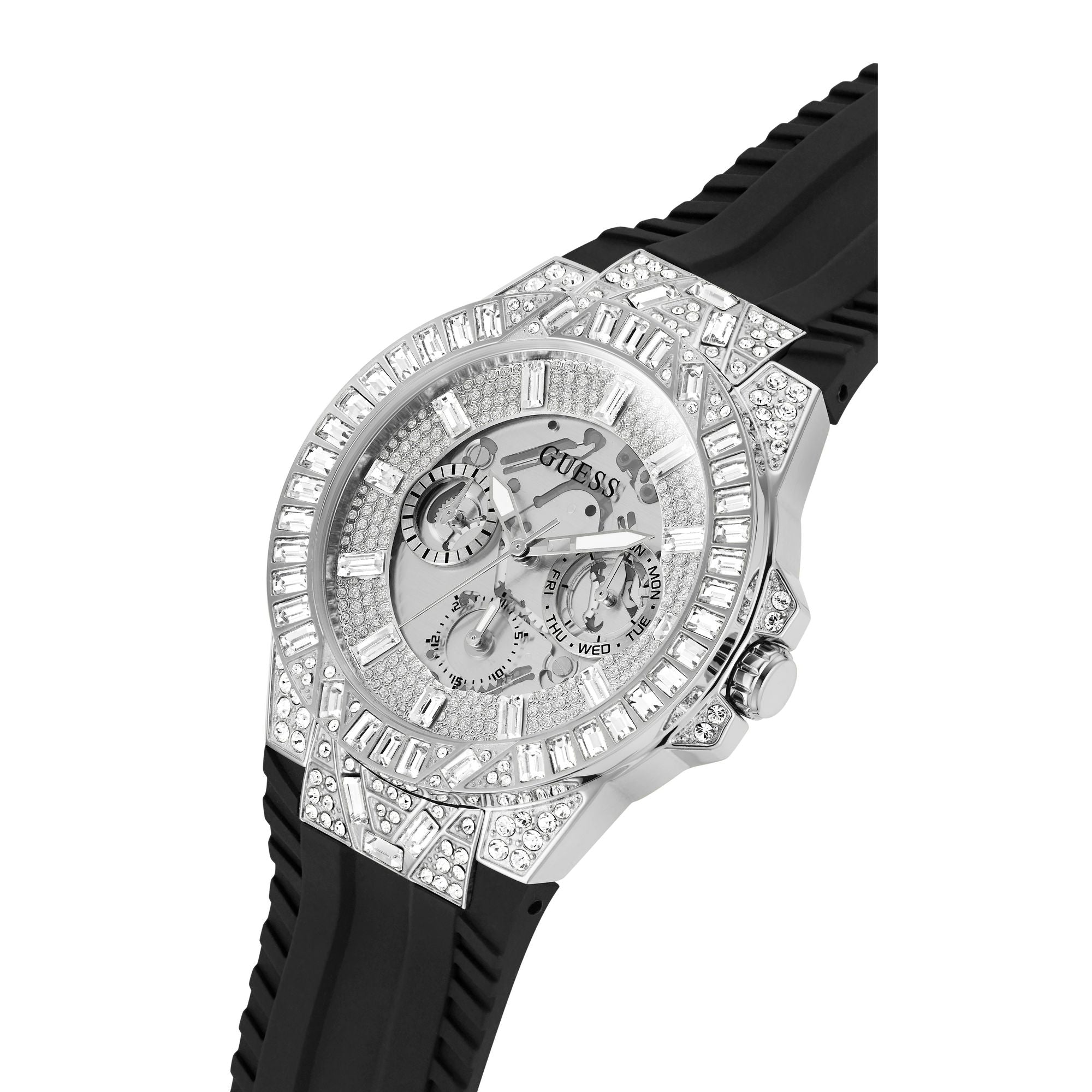 Guess 44 mm Silver Dial Men Analog Watch GW0498G1