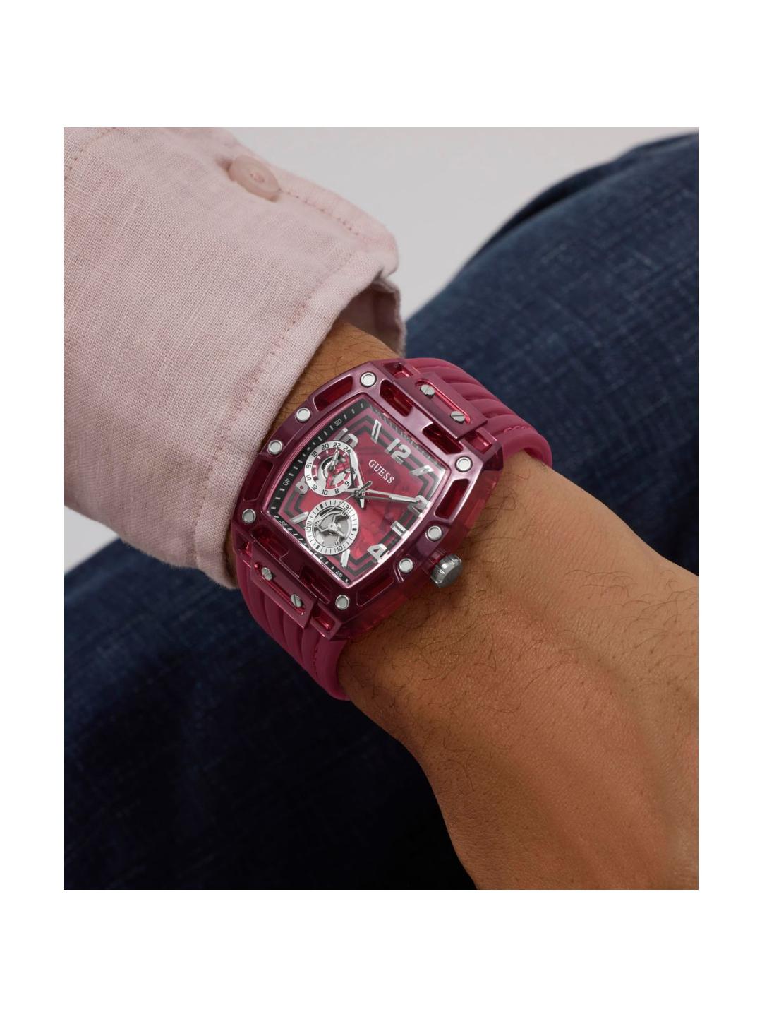 Guess Trend Men 42 mm Red Dial Chrono Watch GW0499G12