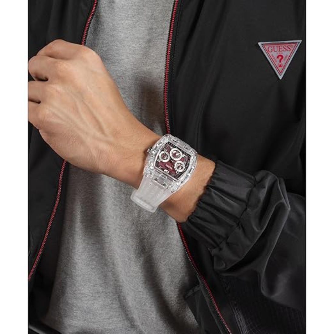 Guess Phoenix 41.5 mm Red Dial Multi Function Men Watch GW0499G9