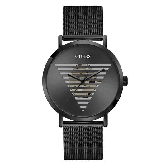 Guess Men 44 mm Black Dial Analog Watch- GW0502G2