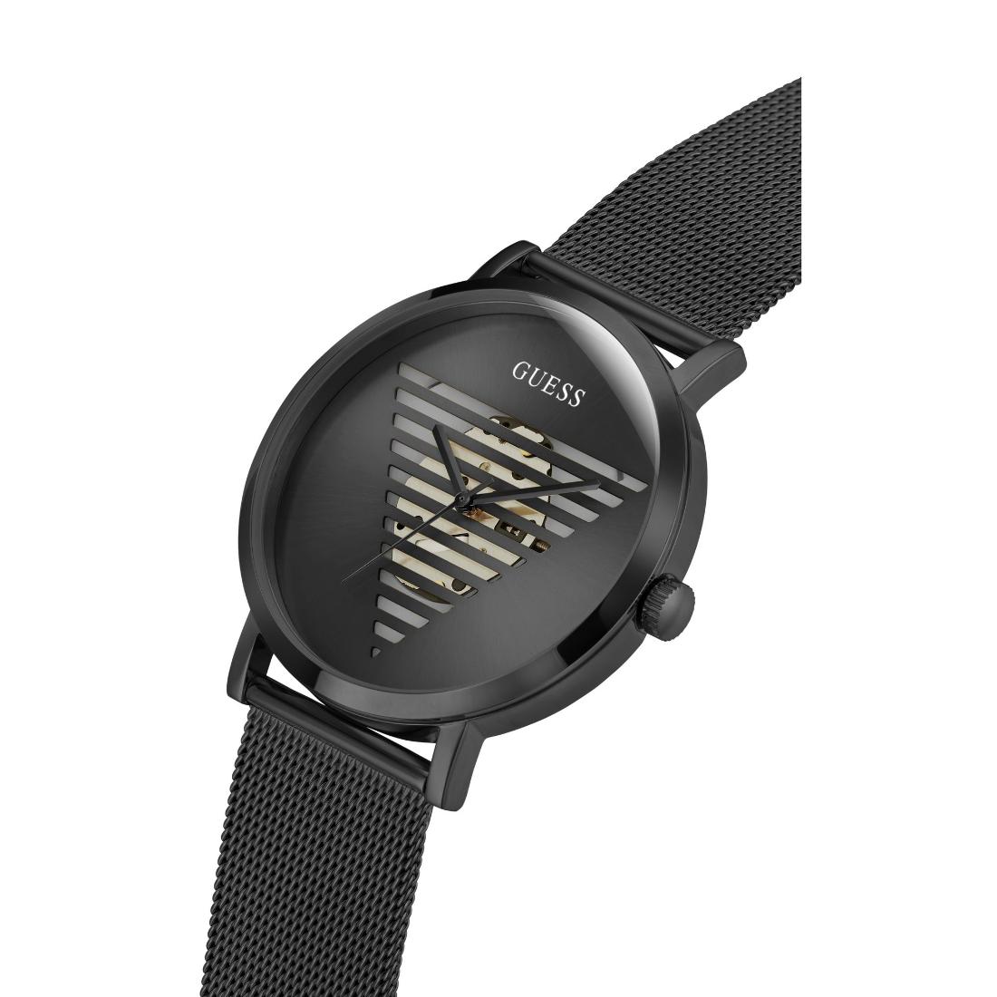 Guess Men 44 mm Black Dial Analog Watch GW0502G2