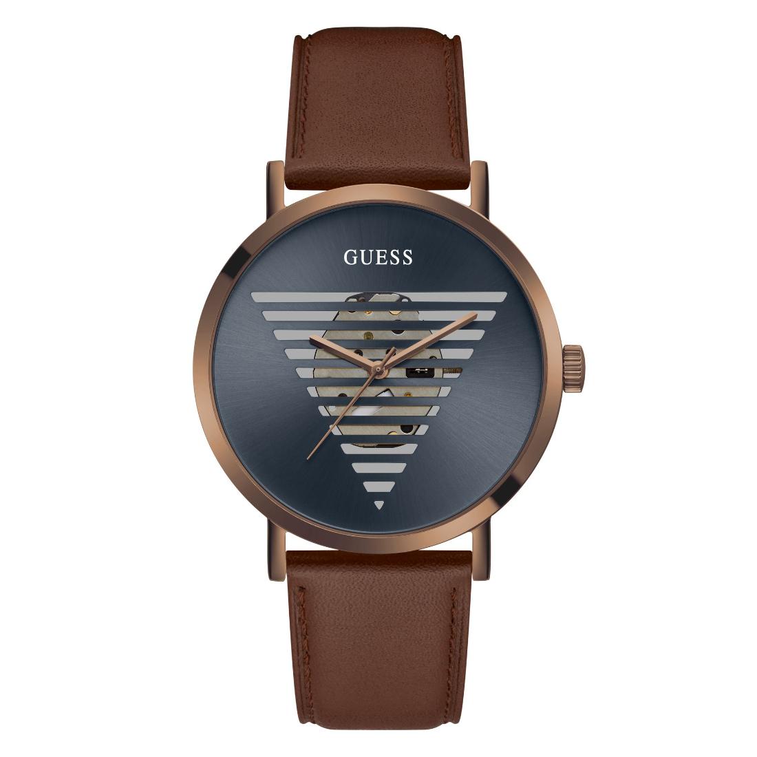 Guess Men 44 mm Navy Dial Analog Watch GW0503G4