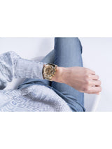 Guess Sport Women 40 mm Gold Dial Chrono Watch GW0510L2