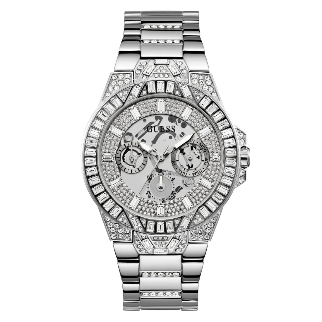 Guess 44 mm Mens Trend Silver Watch GW0516G1