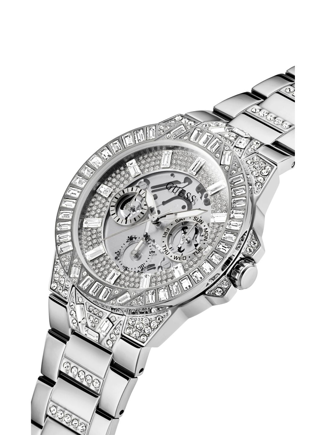 Guess 44 mm Mens Trend Silver Watch GW0516G1