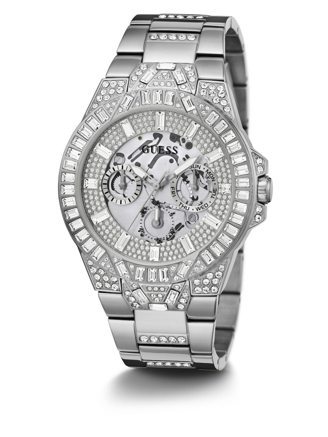 Guess 44 mm Mens Trend Silver Watch GW0516G1