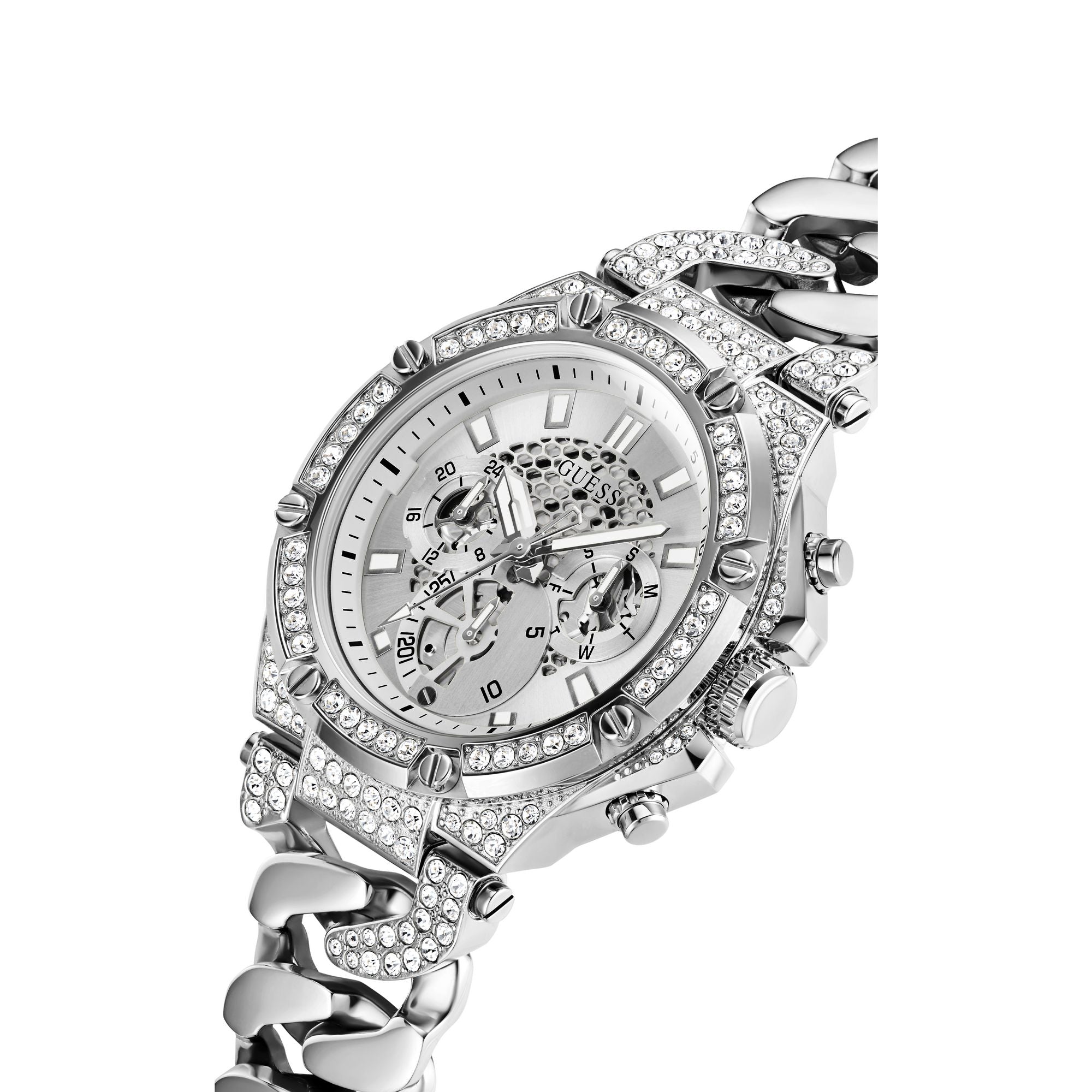 Guess Trend 46 mm Silver Dial Men Chrono Watch GW0517G1