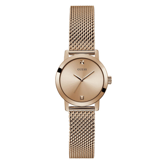 Guess Dress 25 mm Rose Gold Dial Women Analog  Watch- GW0520L3